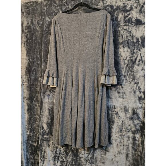 Rabbit Rabbit Rabbit Designs Ruffle Gray Sheath Dress 12 - Picture 7 of 7